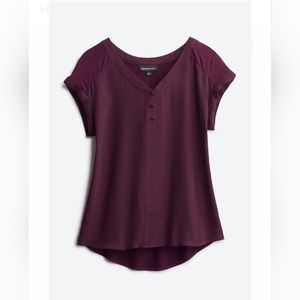 FORTUNE + IVY Helina Mixed Material Blouse